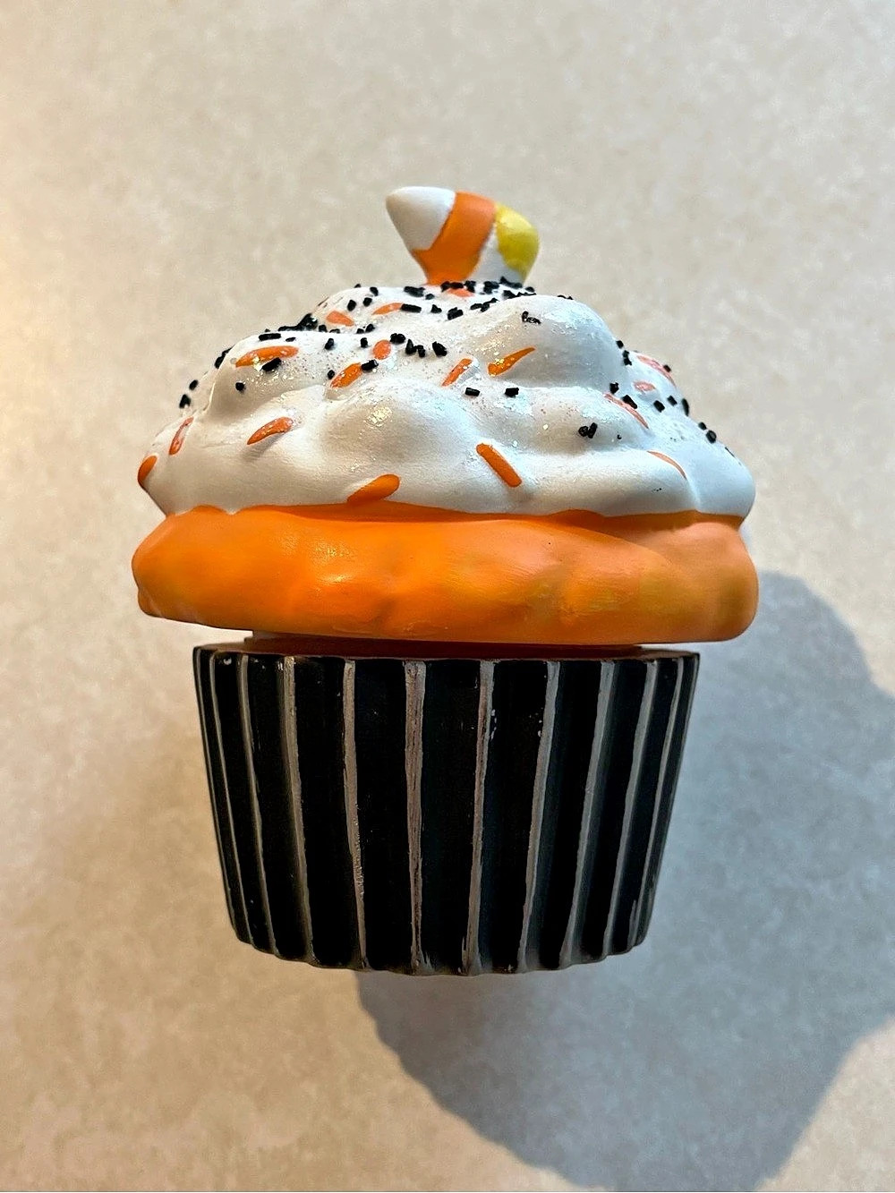 Vintage Halloween Cupcake Candle